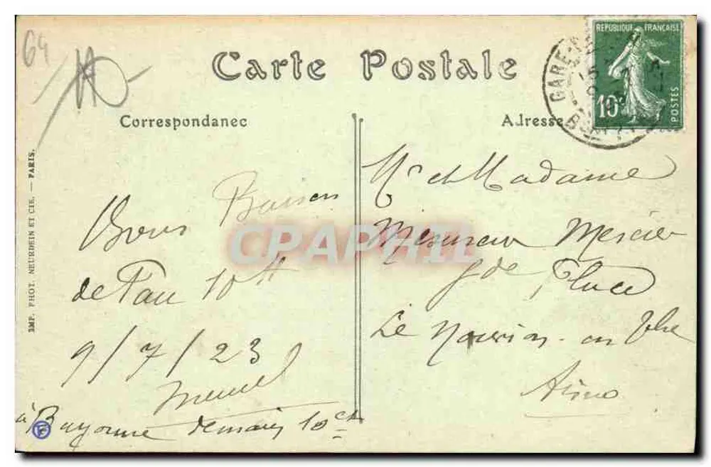 PAU — As Cachoeiras, o Ponte e o Castelo — ND. Fot. - Verso