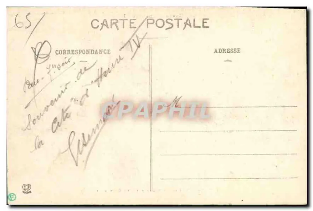 Pau — Panoramablick vom Guindalos — Phototype Ladouche Frères, Toulouse, Nr. 687 - Rückseite