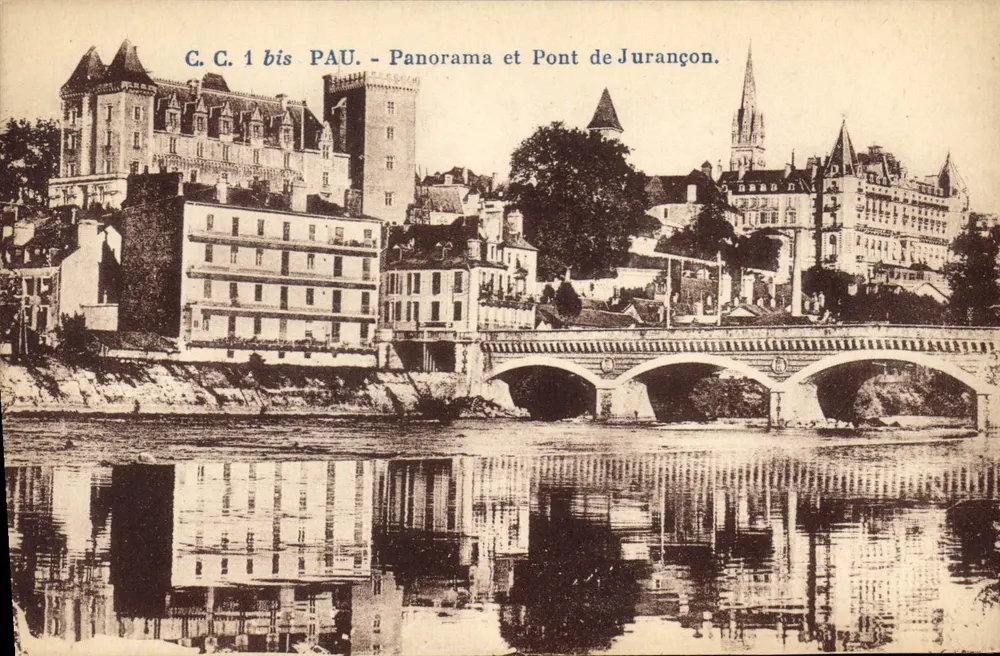 Pau - Panorama e Ponte de Jurançon — C.C. 1 bis - Frente