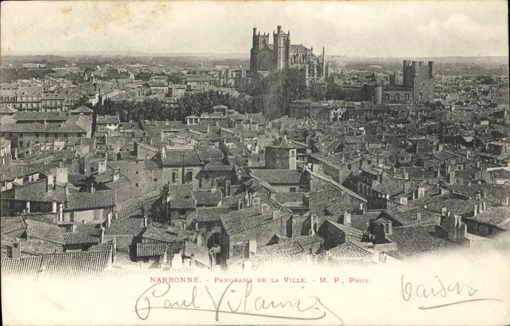 NARBONNE - Panorama da Cidade - M. P. Fot. - Baisers - Frente