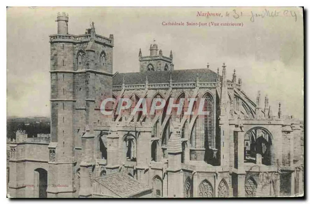 Narbonne, Kathedrale Saint-Just — Außenansicht — Edition Lanson, Narbonne - Vorderseite