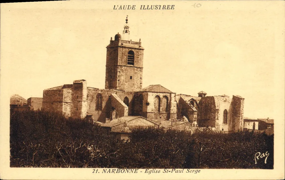 NARBONNE - Igreja de São Paulo e Sérgio — L'Aude Illustree, n°21, edição Narbonne - Frente
