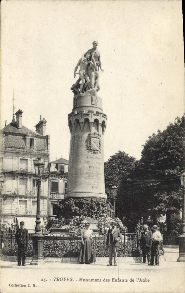 Troyes - Denkmal der Kinder der Aube — Verlag Aube-Ingou, Paris, Nr. 25 - Vorderseite