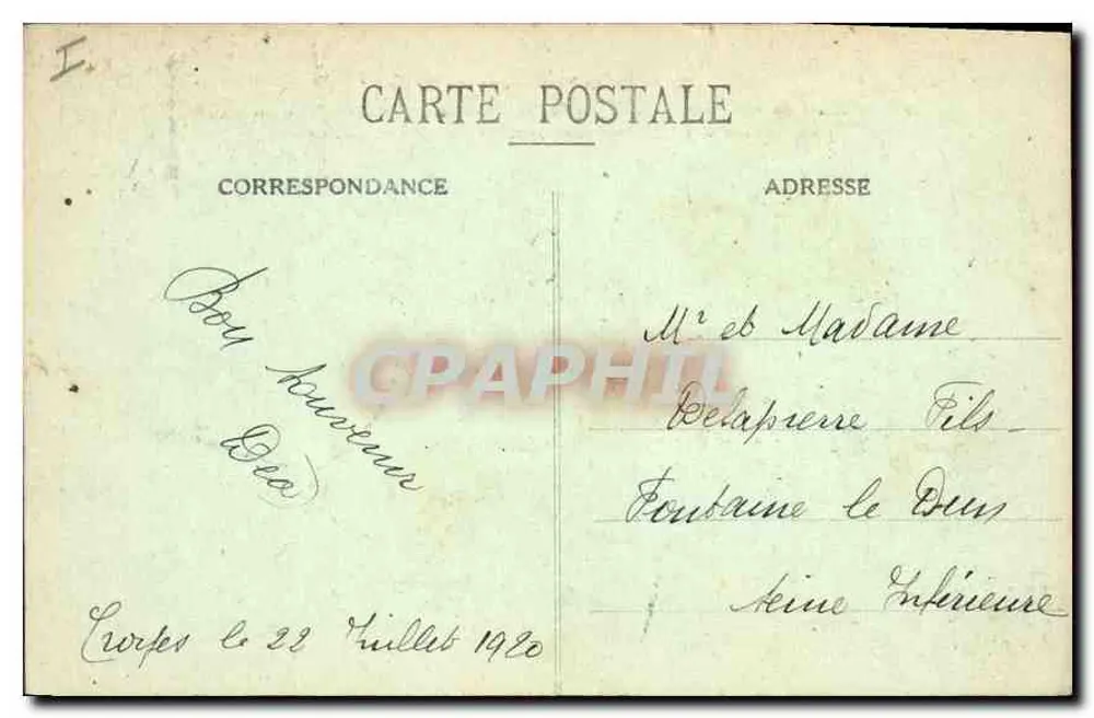 Troyes - A Prefeitura e seu Square — editor Bruneau & Cie, n° não visível - Verso