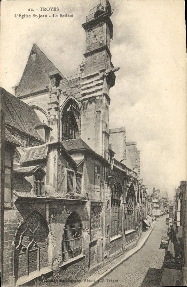 Troyes - A Igreja de São João - A Torre da Igreja — Editor dos Magasins Réunis, edição Troyes - Frente