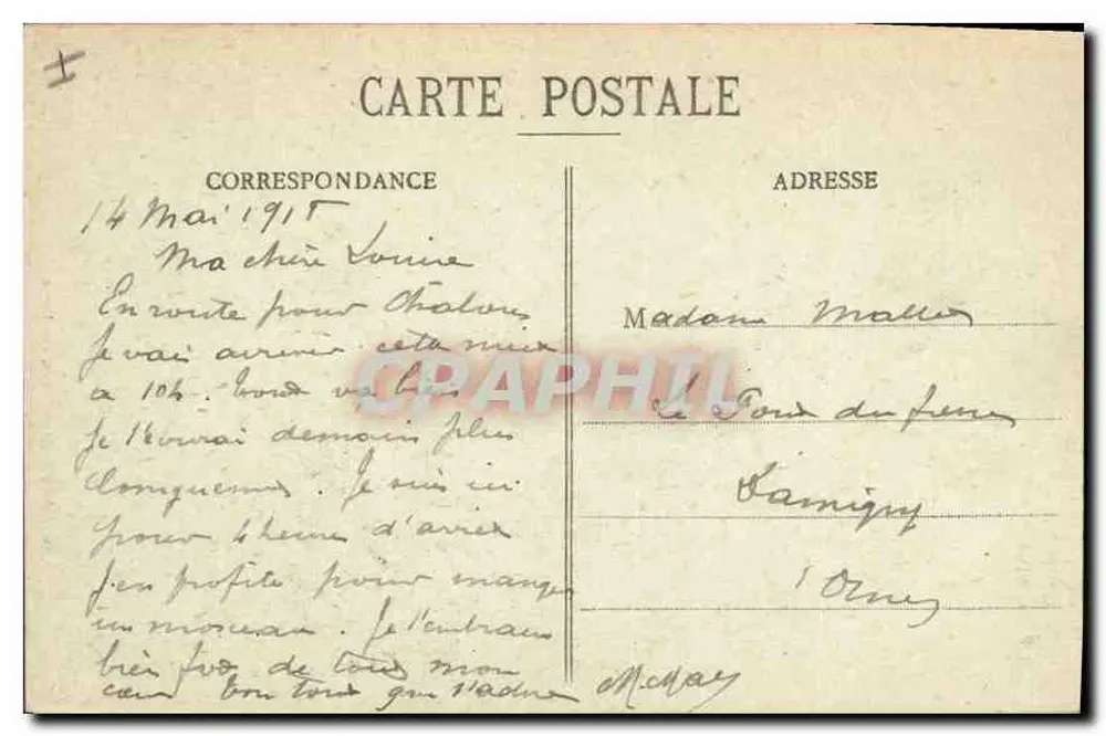 Troyes - A Igreja de São João - A Torre da Igreja — Editor dos Magasins Réunis, edição Troyes - Verso