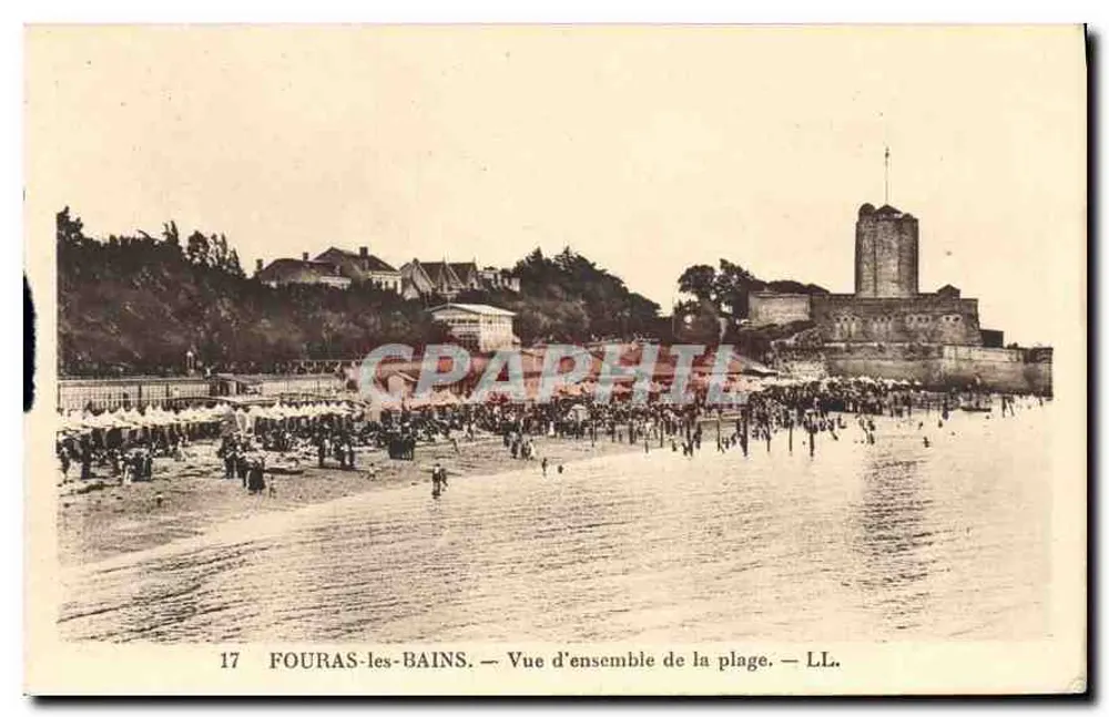 Fouras-les-Bains — Vue d'ensemble de la plage — LL. — Éditeur LL. — N° 17 - Frente