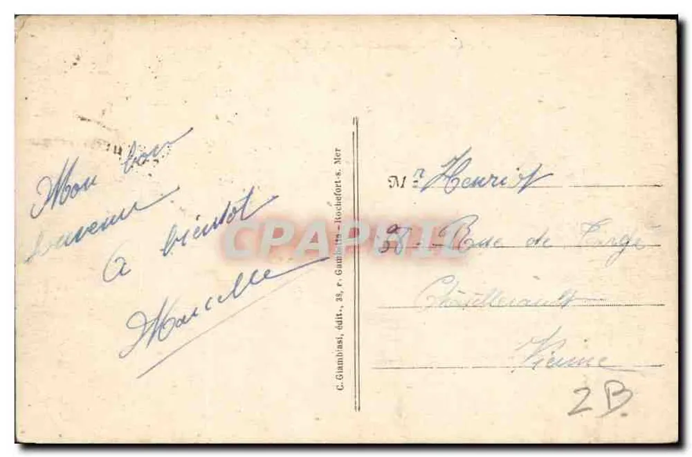 FOURAS-LES-BAINS — Das Meer bei schlechtem Wetter — C. GAMBASSE, n°47 - Rückseite