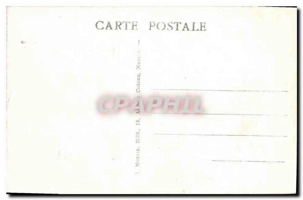 Fouras (Charente-Inférieure) — Unter den schattigen Bäumen im Hochsommer — Verlag J. Nozais, Érill, 18, Avenue Coteau, Nantes - Rückseite