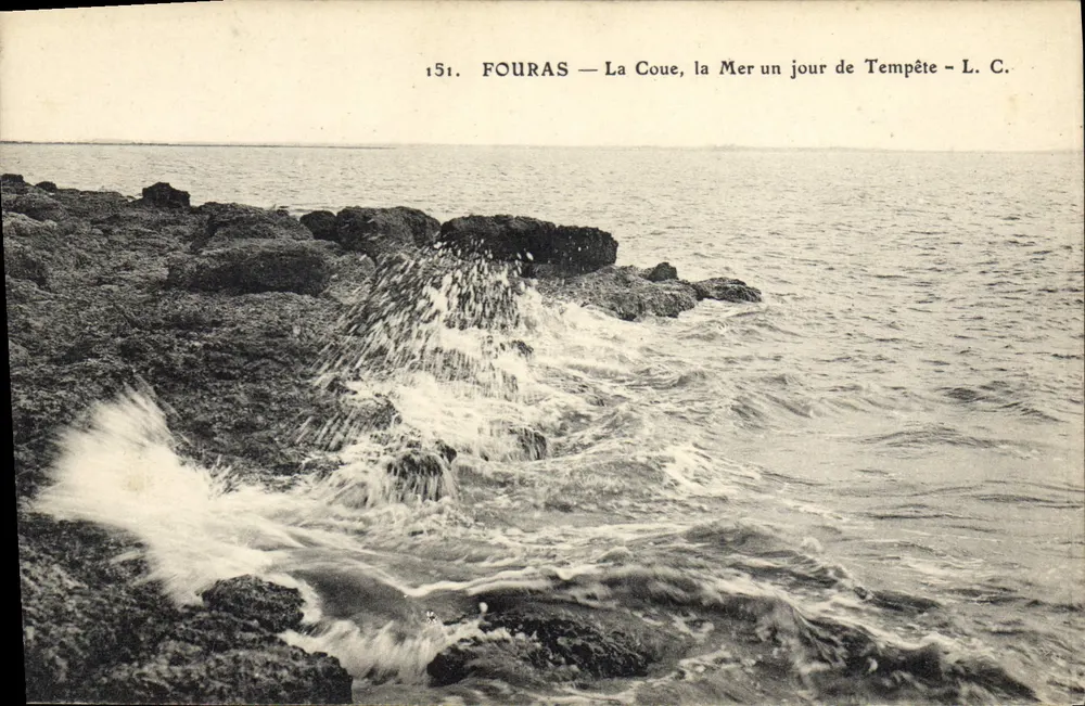 Fouras — La Baia, il Mare in un Giorno di Tempesta — L. C. n°151 - Recto