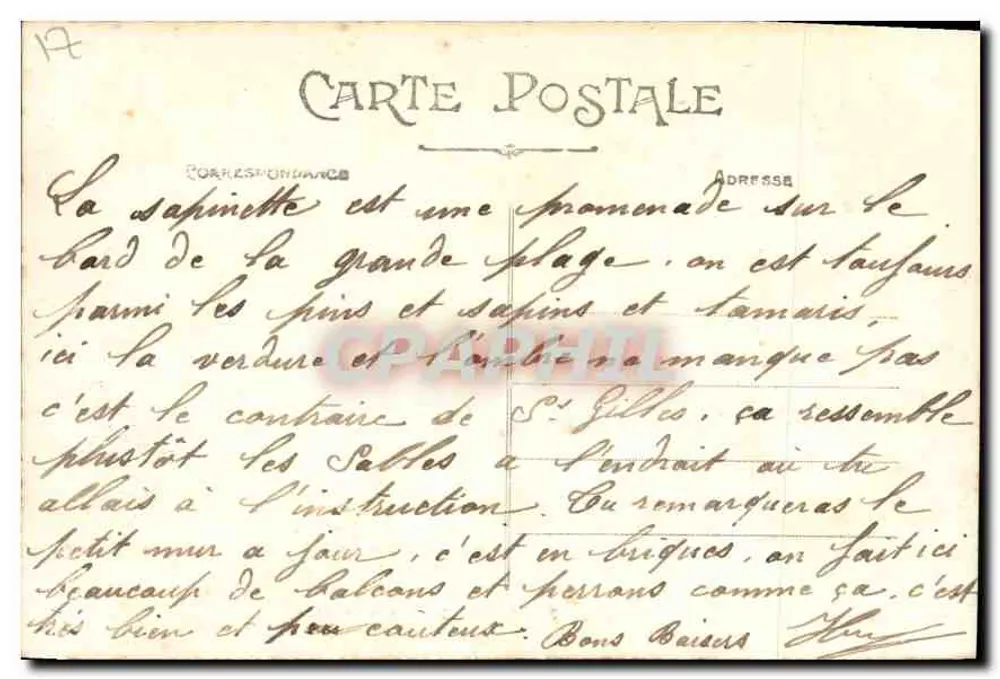 Fouras - La Sapinette — J.M. — n°20 - Achterkant