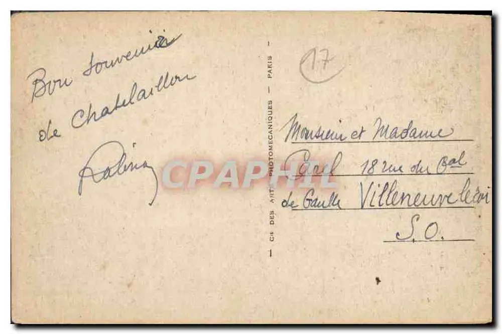 Falaise van de Boucholeurs — Châtelailhon — LL.99 — Uitgever: Châtelailhon - Achterkant