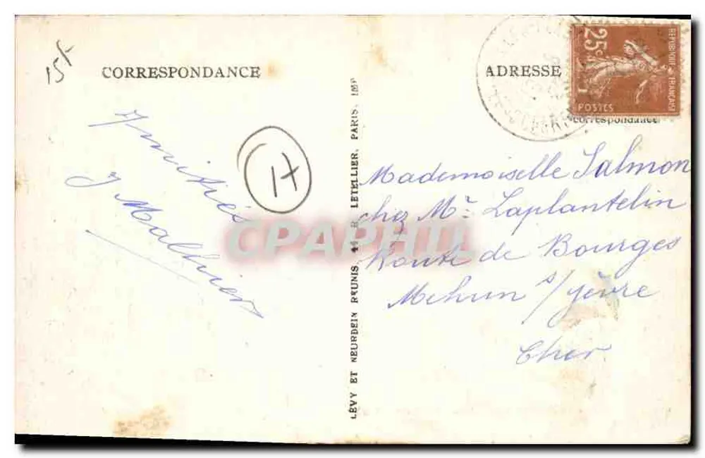 Châtelailлон — O Parque — LL — n°6 - Verso