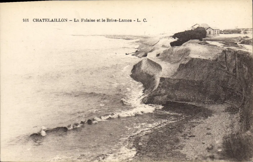 Châtelaillyon — Der Kliff und der Wellenbrecher — L. C. n°161 - Vorderseite
