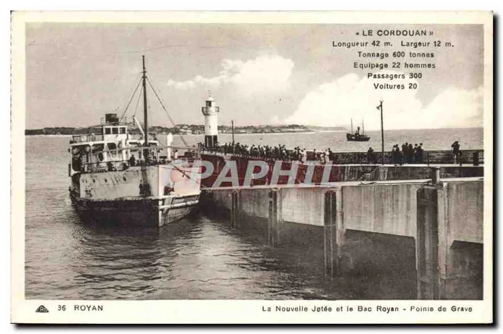 Die neue Mole und der Fährenbetrieb Royan — Pointe de Grave — Royan — n° 36 - Vorderseite