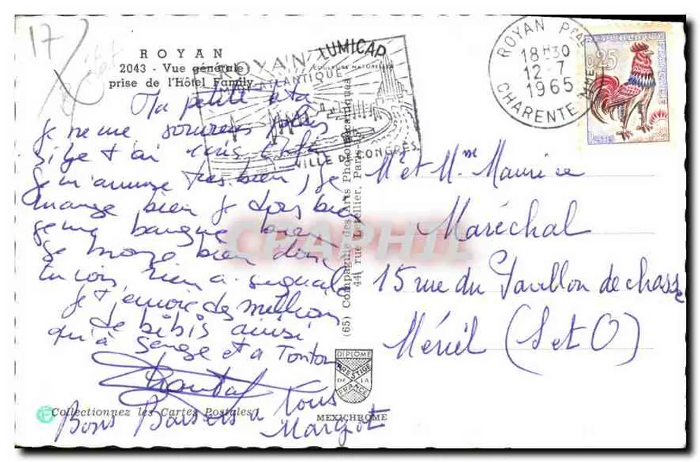 Royan — Allgemeiner Blick auf das Hotel Family — Mexichrome - Rückseite