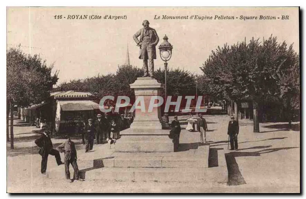 Royan (Côte d'Argent) — Denkmal von Eugène Pelletan - Square Botton - BR - Vorderseite