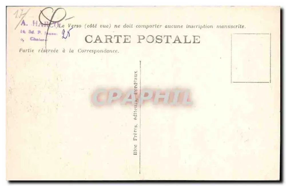Royan (Côte d'Argent) — Denkmal von Eugène Pelletan - Square Botton - BR - Rückseite