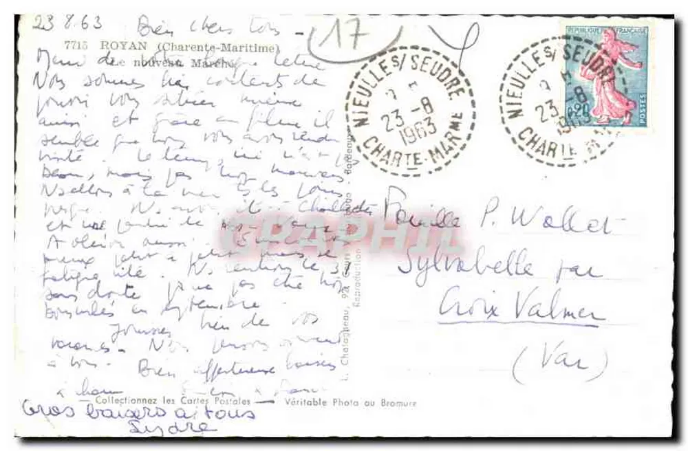 Mercado coberto moderno em Royan — editor Elcé, n° 7715 - Verso