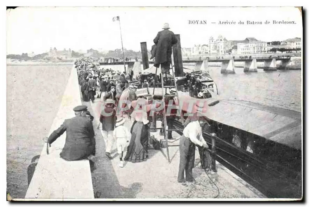 Boyan — Arrivée du Bateau de Bordeaux — éditeur anonyme - Frente