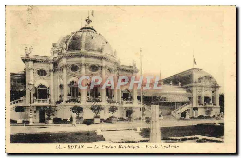 Royan — Das Municipale Casino — Zentrale Teil — Edition La Cigogne, Paris, n°14 - Vorderseite