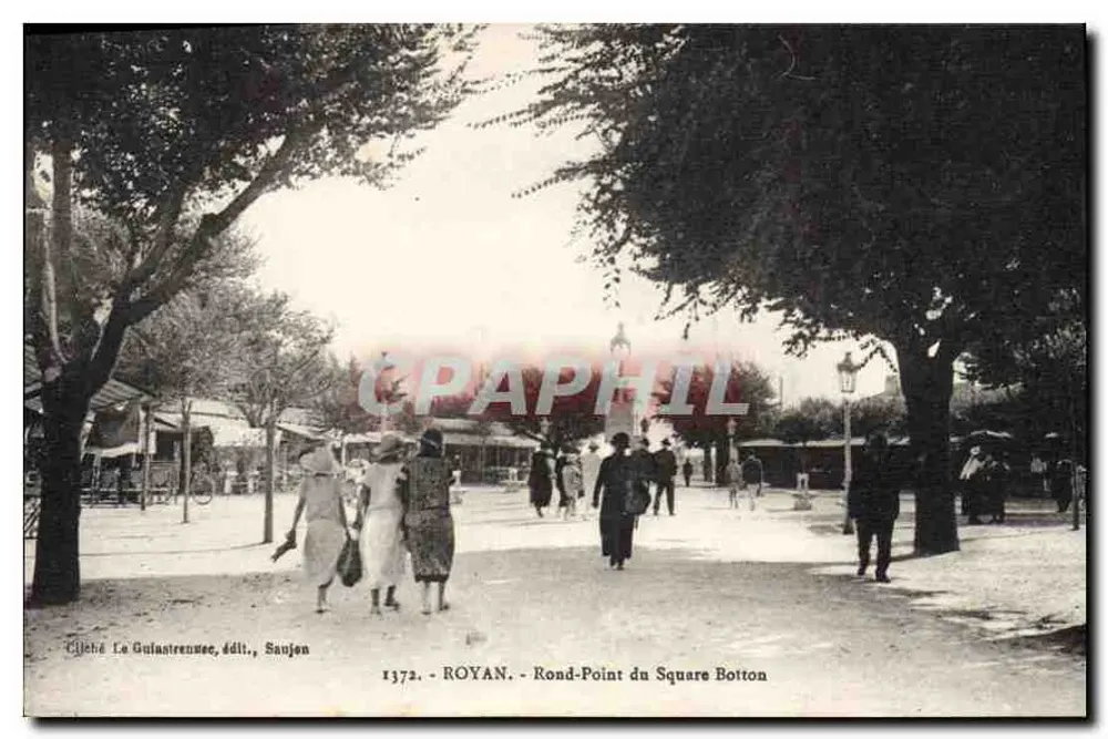 Royan - Rond-Point do Square Botton — cliché Le Guinastronne, editor, Saujon, n°1372 - Frente