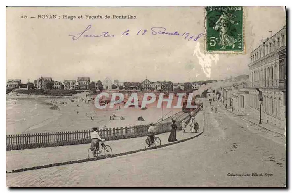 Royan : Plage et Façade de Pontaillac — Collection Picher Bilatud, Royan, n°45 - Frente