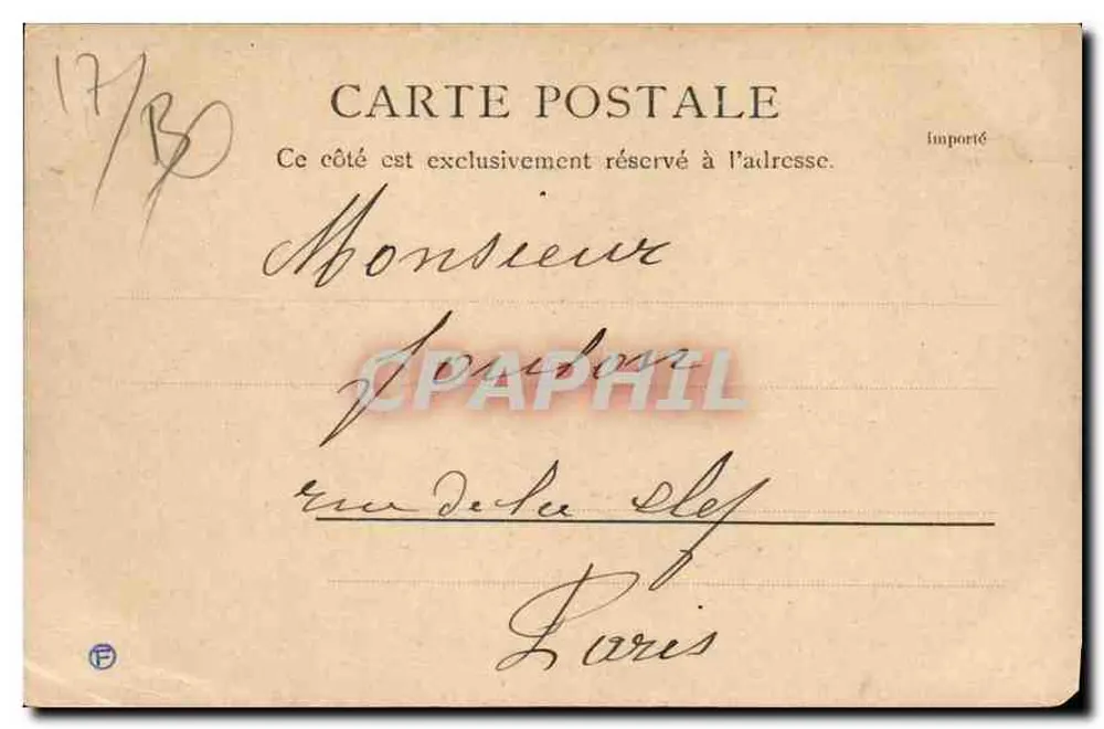 La Conche de St. Georges — plage avec cabines et bâtiments sur pilotis — éditeur R.&J.D. n°11084 - Verso