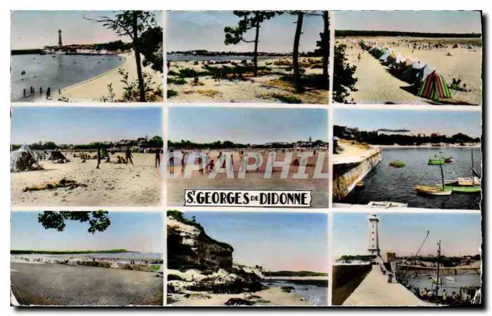 Saint-Georges-de-Diddonne — vue générale avec phare, plage et falaises — éditeur Chataignier - Frente