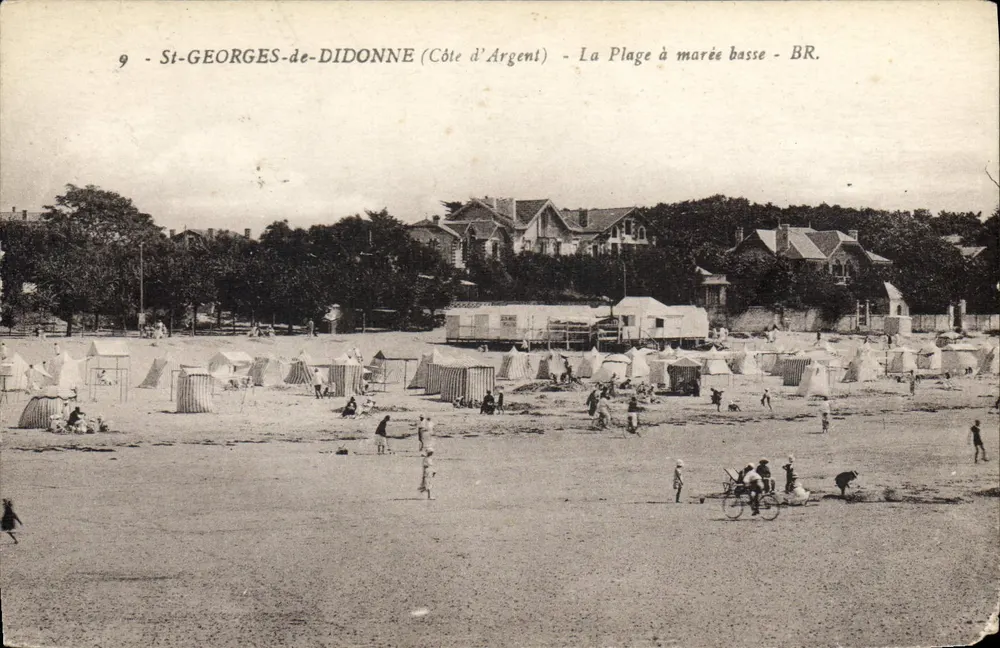 St-Georges-de-Didonne (Côte d'Argent) — A Praia com maré baixa — BR. - Frente