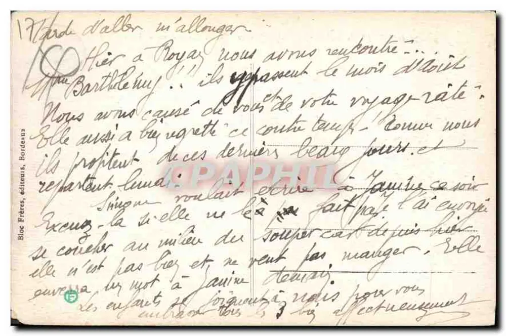 St-Georges-de-Didonne (Côte d'Argent) — A Praia com maré baixa — BR. - Verso