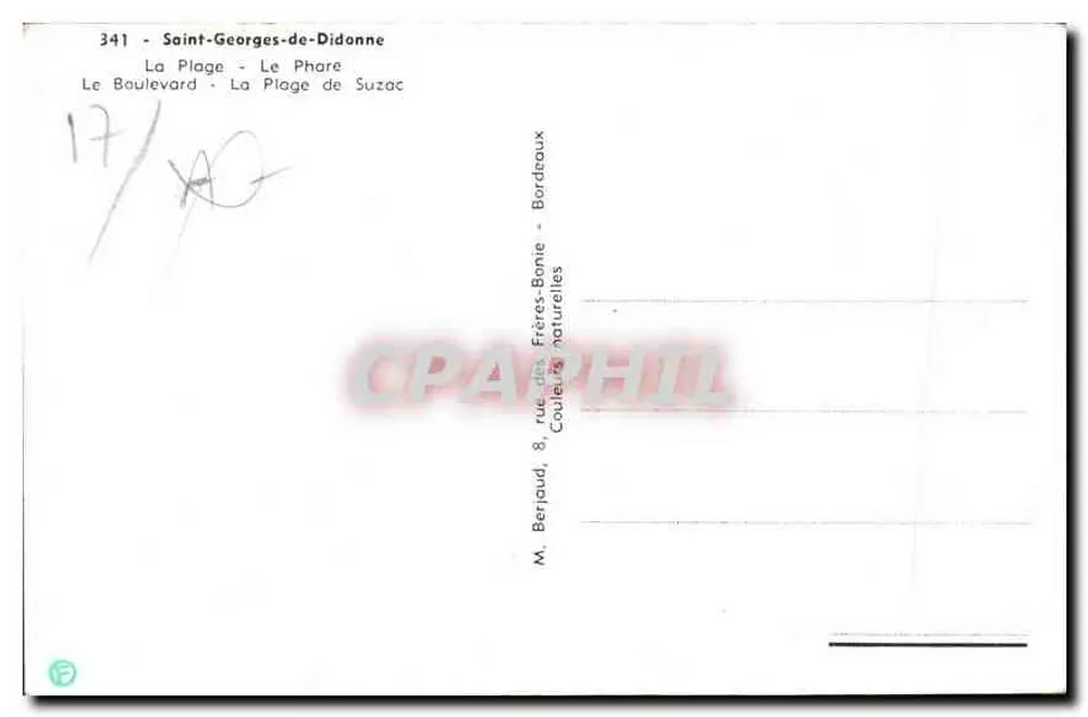 Saint-Georges-de-Didonne — Lembrete — Tito - Verso