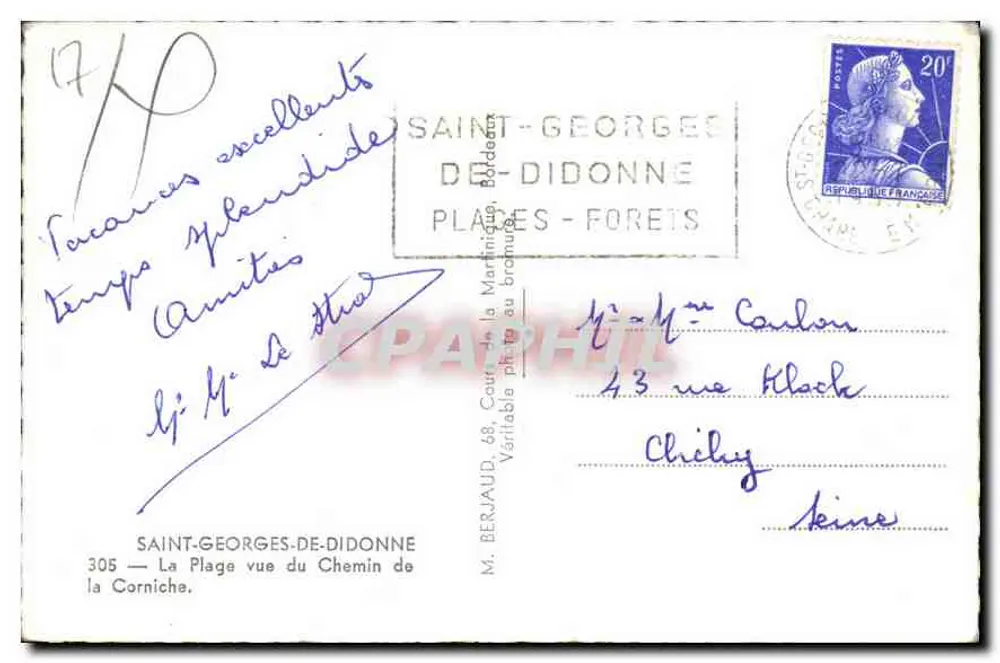 Strand von Saint-Georges-de-Didonne — Ansicht vom Chemin de la Corniche — Tito - Rückseite