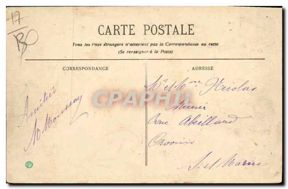 Saint-Georges-de-Didonne - Côte d'Argent - Les Rochers à Vallières - BR 853 - Rückseite