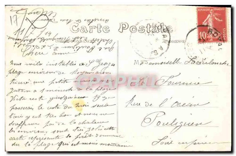 Les Yeuses de Suzac — Gharente-Inf - St-Georges-de-Didonnette — Cliché Braun déposé - Rückseite