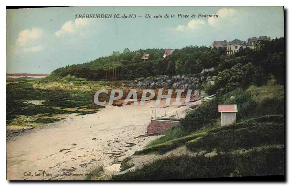 Trébeurden (C.-du-N.) — Un angolo della Plage de Postermer — Coll. Le Pape - Recto