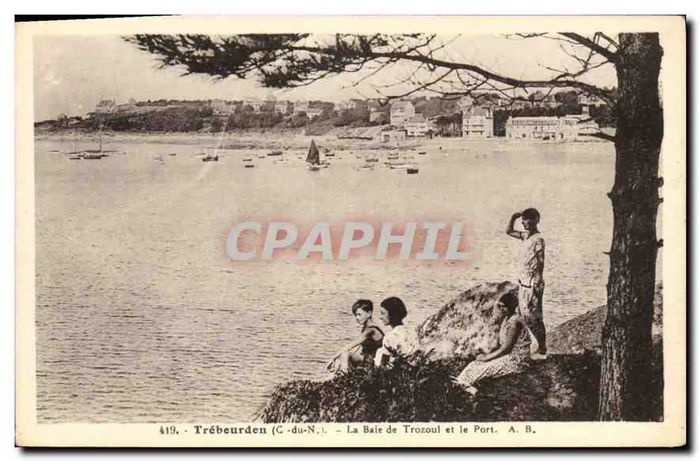 Trébeurden (C.-du-N.) — Die Bucht von Trozoul und der Hafen — Phototype A. Bruel, Angers, n° 419 - Vorderseite