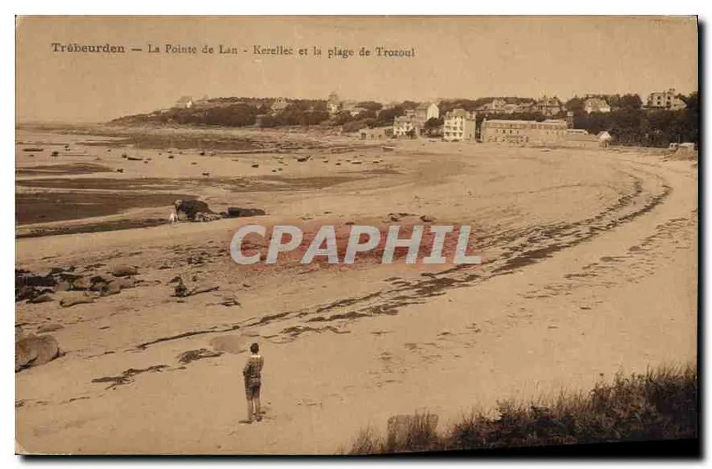 Trébeurden — La Pointe de Lan - Kerellec und der Strand von Trozoul — Verleger Trousseel, Galeries Bretonnes - Vorderseite