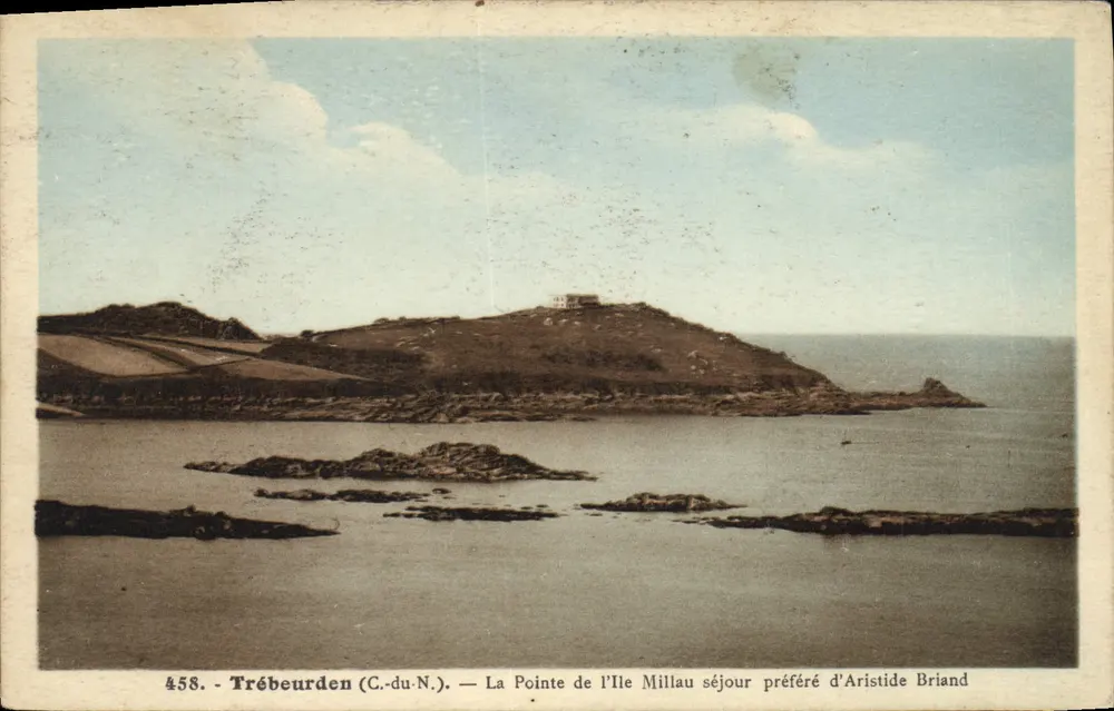 Trébeurden (C.-du-N.) — Ansicht der Pointe de l’Ile Millau, Lieblingsaufenthalt von Aristide Briand - Vorderseite
