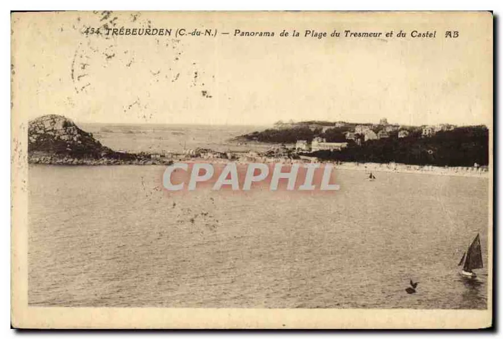 Trébeurden (C.-du-N.) — Panorama der Tresmeur-Bucht und des Castel AB - Vorderseite