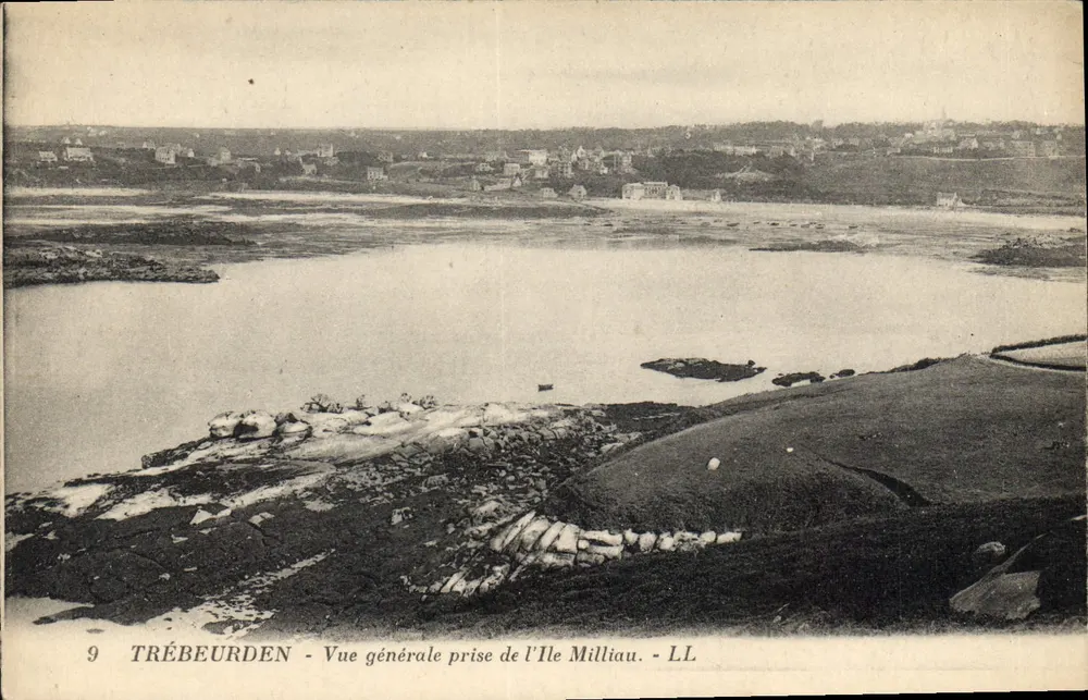 Trébeurden - Vista general tomada desde la Isla Milliau - LL - Anverso