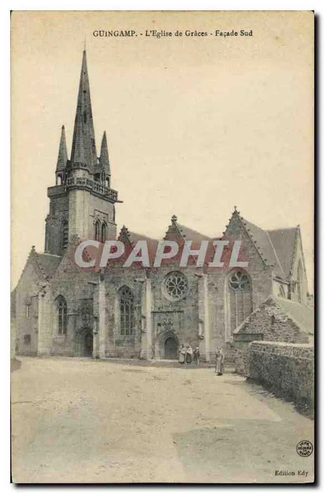 Guingamp - A Igreja de Grâces - Fachada Sul — Edição Edy - Frente