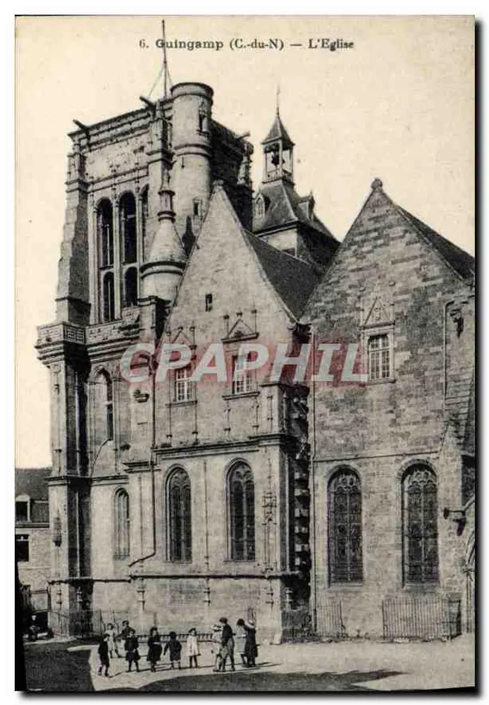 Guingamp (C.-du-N) — A Igreja — Thé.-Phot. A. Villiers & Cie - Frente