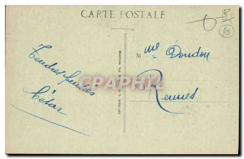 Guingamp (C.-du-N) — A Igreja — Thé.-Phot. A. Villiers & Cie - Verso