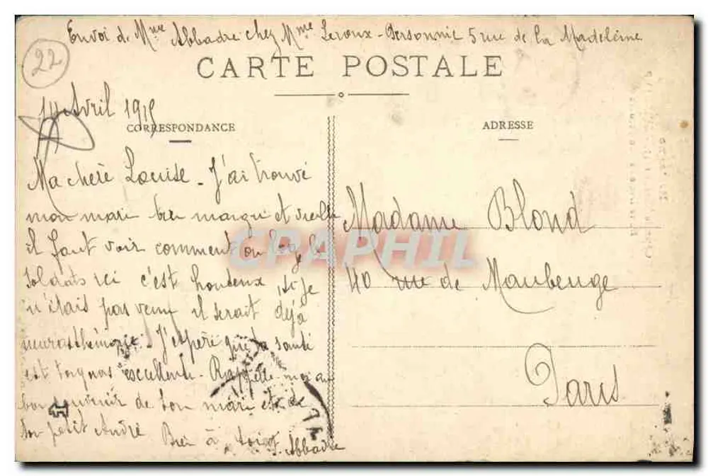 Guingamp - Notre-Dame-de-Bon-Secours — Sammlung Tirel-Hamon, Guingamp - Rückseite