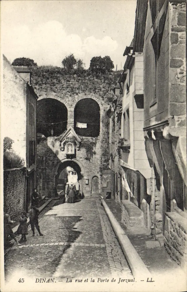 Dinan — Die Straße und das Tor von Jerzual — LL. n°45 - Vorderseite