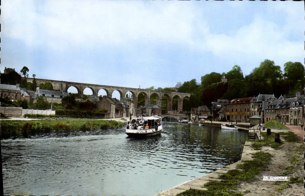 O viaduto de Dinan — vista sobre o canal — editor La Cigogne - Frente