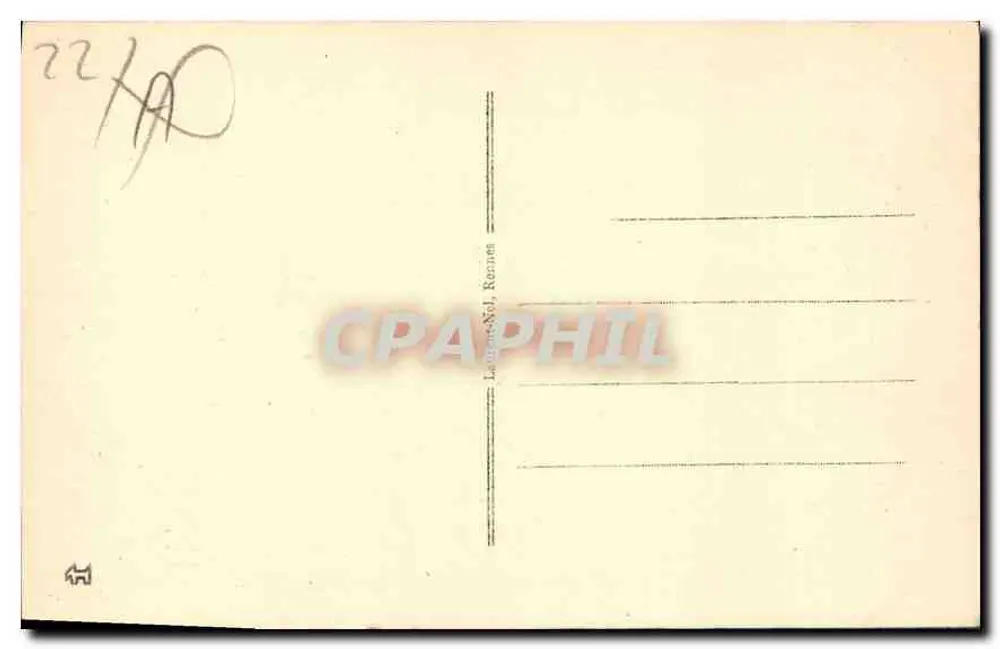 Dinan - A Rue du Jerzual — vista inclinada com telhados e crianças — editor não identificado, n° 3395 - Verso