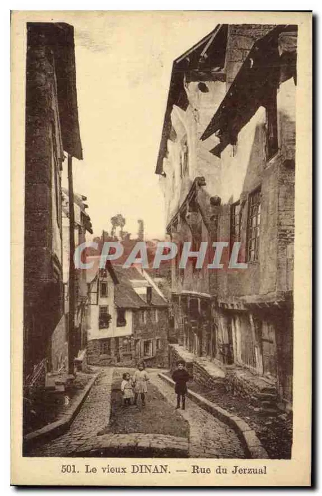 O velho DINAN — Rue du Jerzual — A. Benoît, Dinan, n°501 - Frente