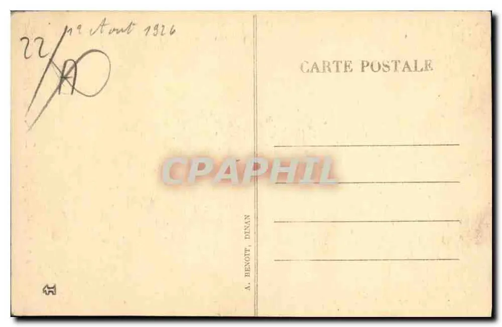 O velho DINAN — Rue du Jerzual — A. Benoît, Dinan, n°501 - Verso